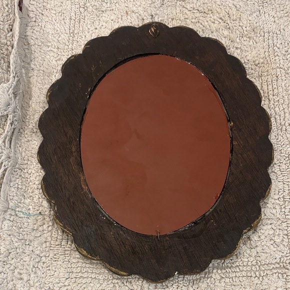 Ornate Black and Gold Floral Wall Mirror - Picture 3 of 3